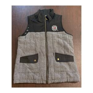 Game Day Couture South Carolina Gamecocks Herringbone Puffer Vest M USC Big Spur